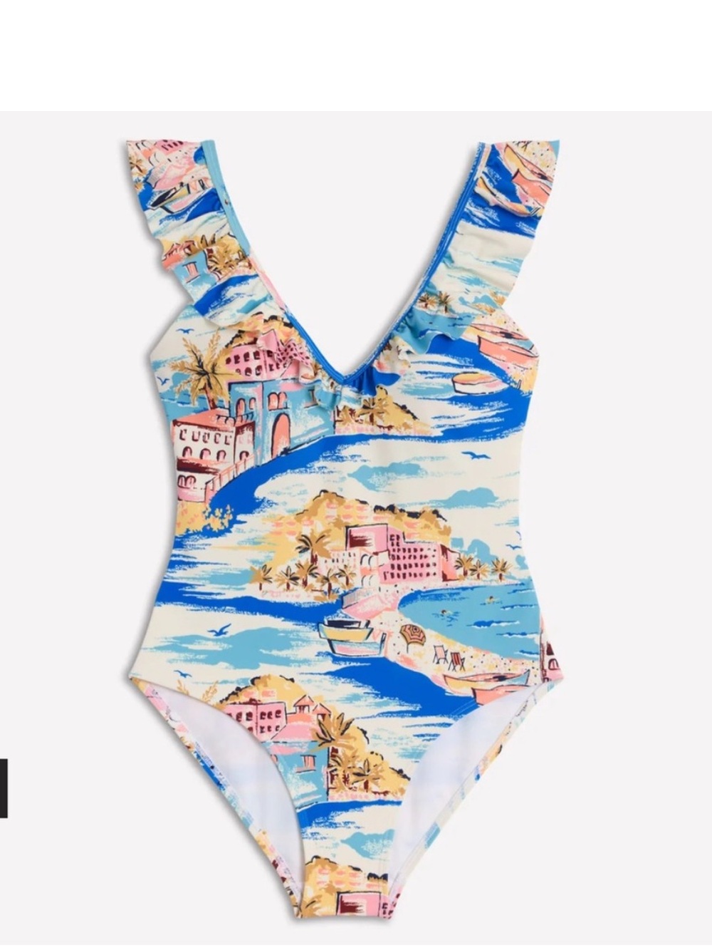 Boden Evia Ruffle One Piece Swimsuit Paradise Bay 14 like New summer - Picture 2 of 9